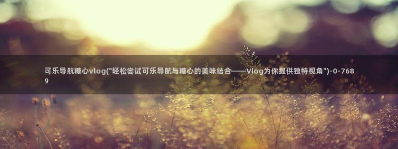 糖心vlog进入在线