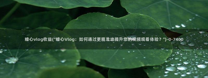 糖心vlog轻质量