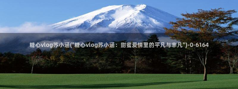糖心vlog什么意思：糖心vlog苏小涵(\